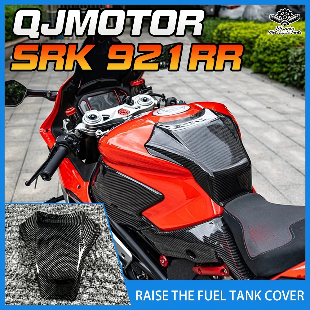 Carbon fiber raised fuel tank cover for QJMOTOR SRK921RR Super921 motorcycles.
Carbon fiber raised fuel tank cover for QJMOTOR SRK921RR Super921 motorcycles.