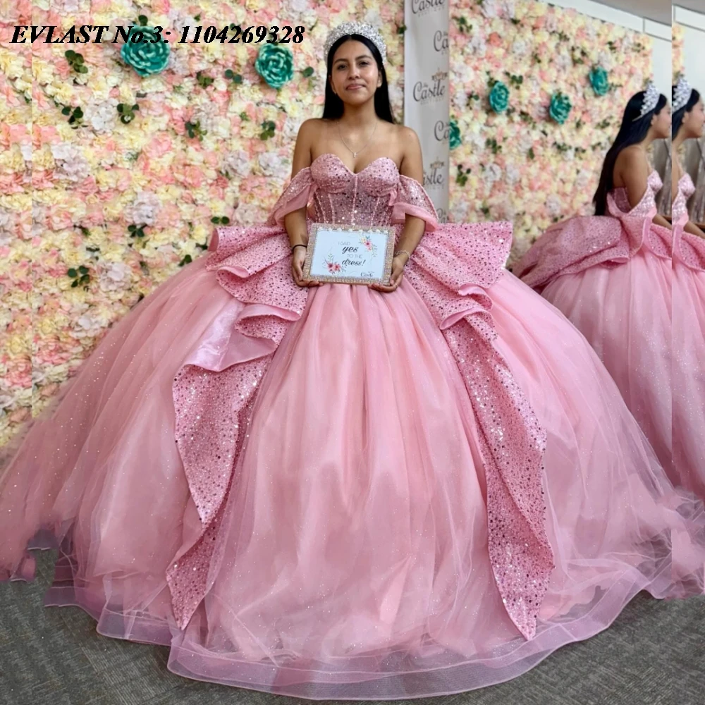 EVLAST блестящее ярко-розовое платье Quinceanera по индивидуальному заказу, бальное платье с аппликацией и бисером, многоуровневый бант Sweet 16, Vestido De 15 Anos E3Q497
EVLAST блестящее ярко-розовое платье Quinceanera по индивидуальному заказу, бальное платье с аппликацией и бисером, многоуровневый бант Sweet 16, Vestido De 15 Anos E3Q497