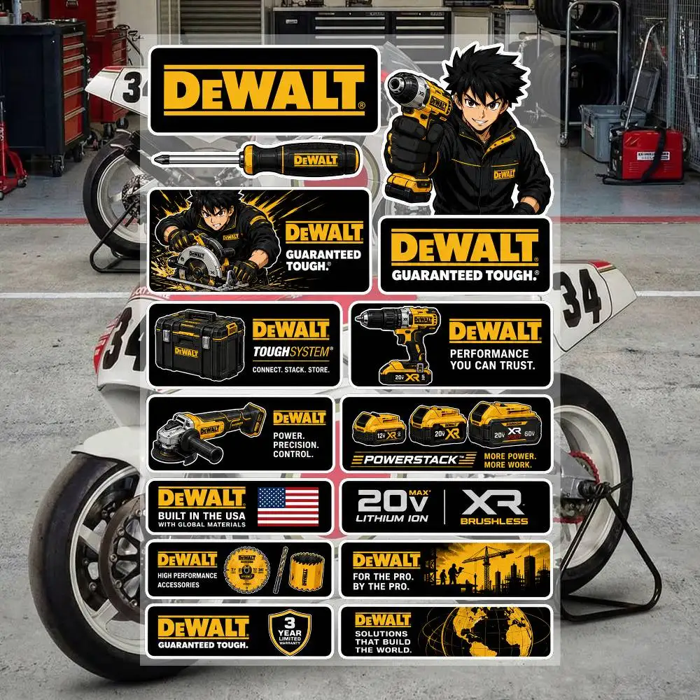 DEWALT Japanese Motorcycle Sticker Suitable for Motorcycle Body Reflective Car Sticker Helmet Decal
DEWALT Japanese Motorcycle Sticker Suitable for Motorcycle Body Reflective Car Sticker Helmet Decal