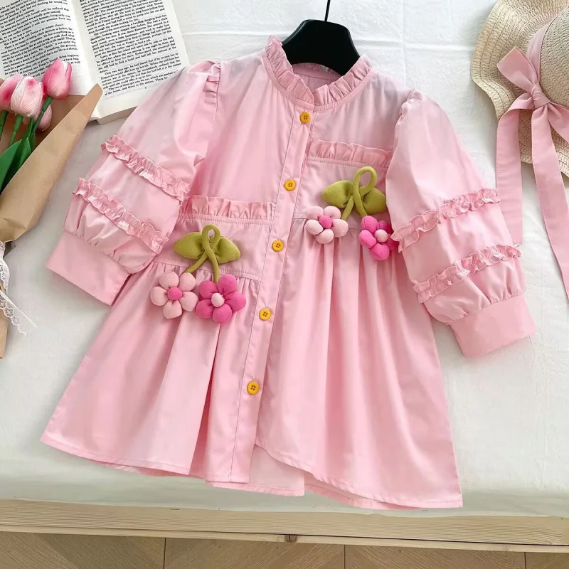 Girls' Shirt Dress Summer2025New Long Sleeve Floral Dress for Children Irregular Princess Dress
Girls' Shirt Dress Summer2025New Long Sleeve Floral Dress for Children Irregular Princess Dress