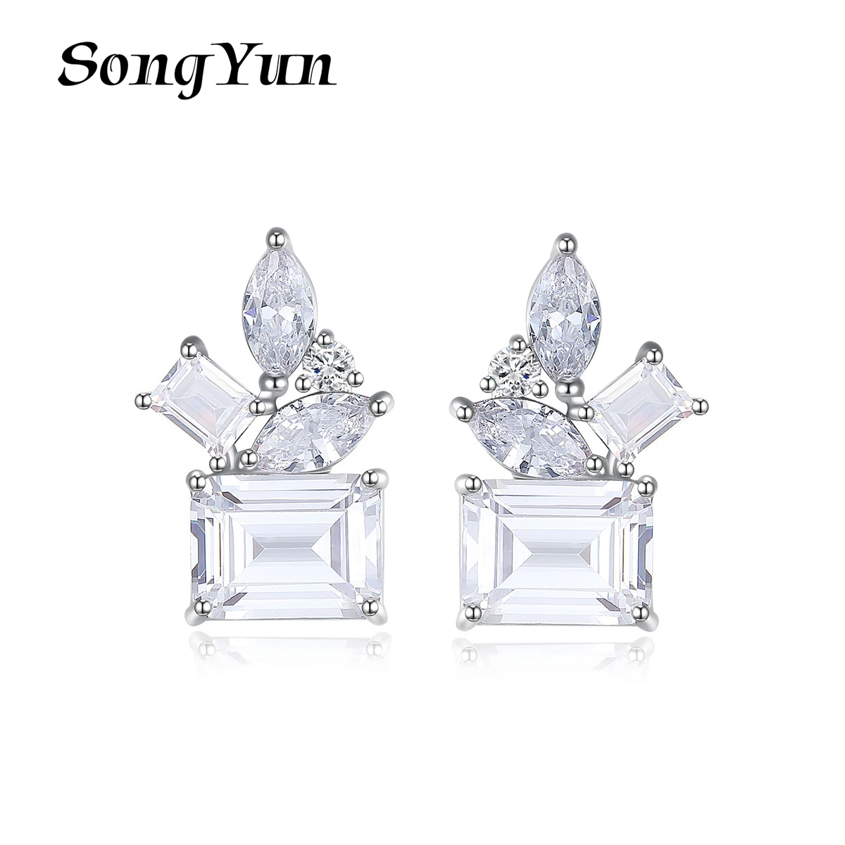 SongYun Jewelry Manufacturer MHT Earring With Ear Studs Featuring A Long Square-Cut Gemstone Zircon On A Copper Base
SongYun Jewelry Manufacturer MHT Earring With Ear Studs Featuring A Long Square-Cut Gemstone Zircon On A Copper Base
