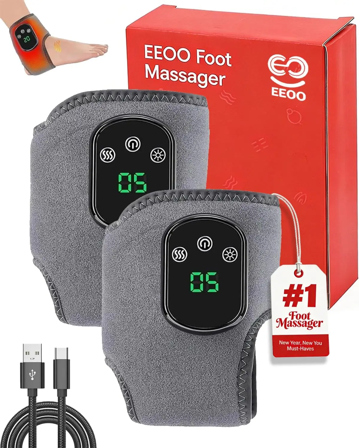 Portable Foot Massager with Heat, 3 Modes & Rechargeable Design for Home, Office, Travel Use
Portable Foot Massager with Heat, 3 Modes & Rechargeable Design for Home, Office, Travel Use