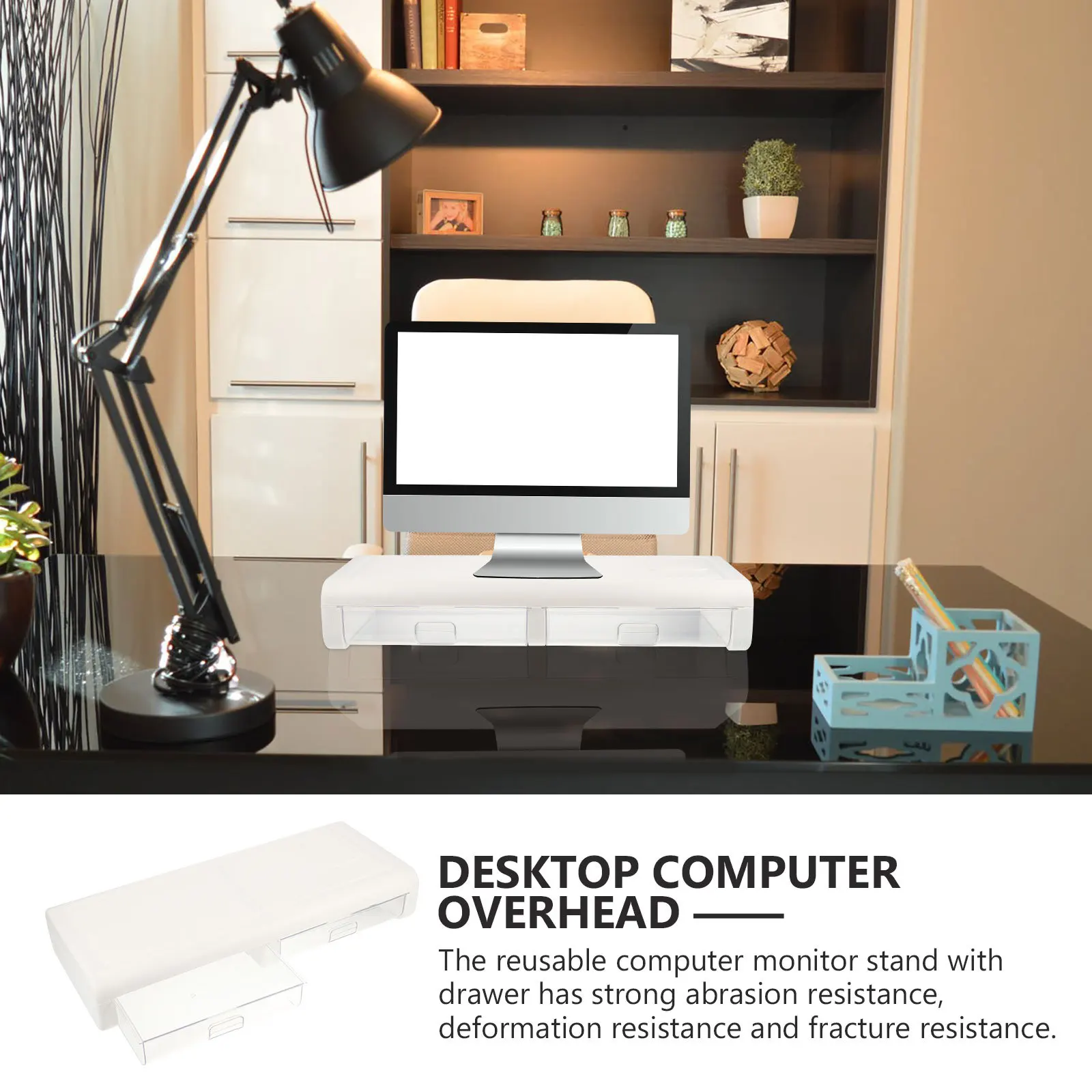 Monitor Riser With Drawer Plastic Computer Heightening Stand For Home Office Ergonomic Desktop Laptop Storage Base
Monitor Riser With Drawer Plastic Computer Heightening Stand For Home Office Ergonomic Desktop Laptop Storage Base