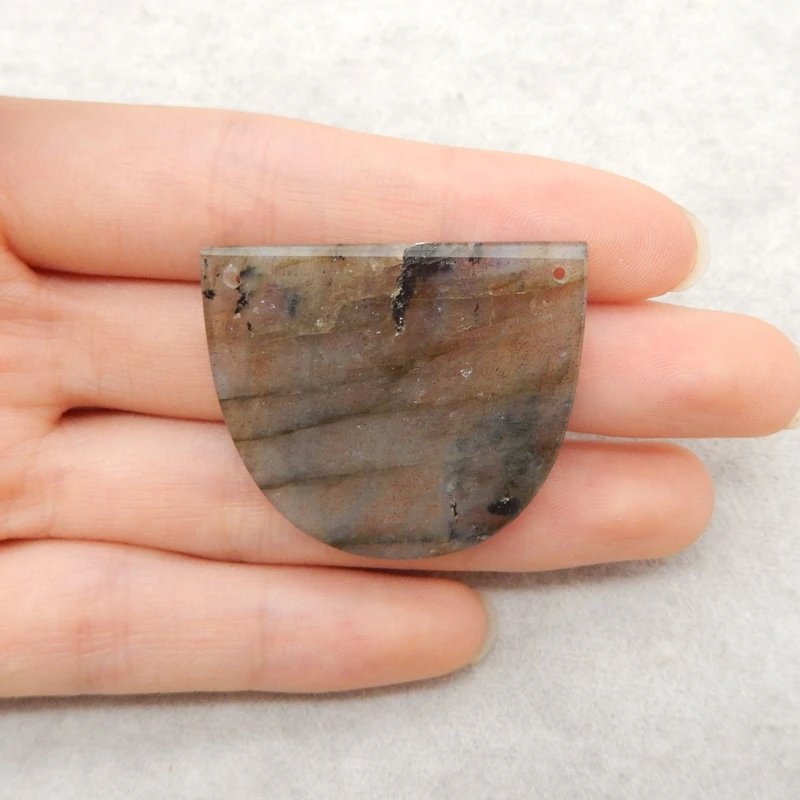 Iridescent Brown-Grey Labradorite Half-Moon Pendant Gemstone Jewelry Component for DIY Accessories 30x35x3mm-7.9g
Iridescent Brown-Grey Labradorite Half-Moon Pendant Gemstone Jewelry Component for DIY Accessories 30x35x3mm-7.9g