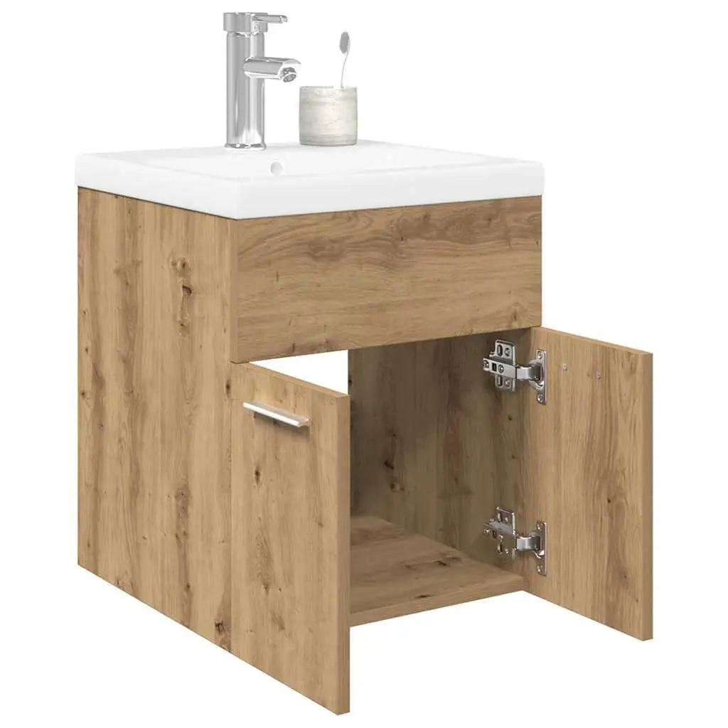 Sink Cabinet With Single Basin Artisan Oak White Bathroom Vanity Cabinet
Sink Cabinet With Single Basin Artisan Oak White Bathroom Vanity Cabinet