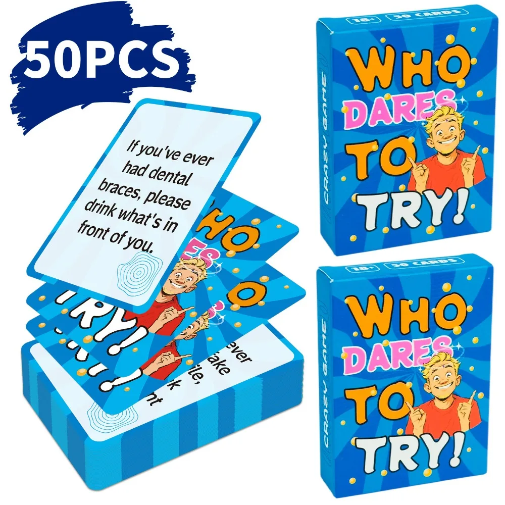 Карточная игра - Кто dare to спробуйте! 50 листов интерактивных карт, новая настольная игра, забавные друзья, семейная вечеринка, игрушка для подростков и взрослых
Карточная игра - Кто dare to спробуйте! 50 листов интерактивных карт, новая настольная игра, забавные друзья, семейная вечеринка, игрушка для подростков и взрослых