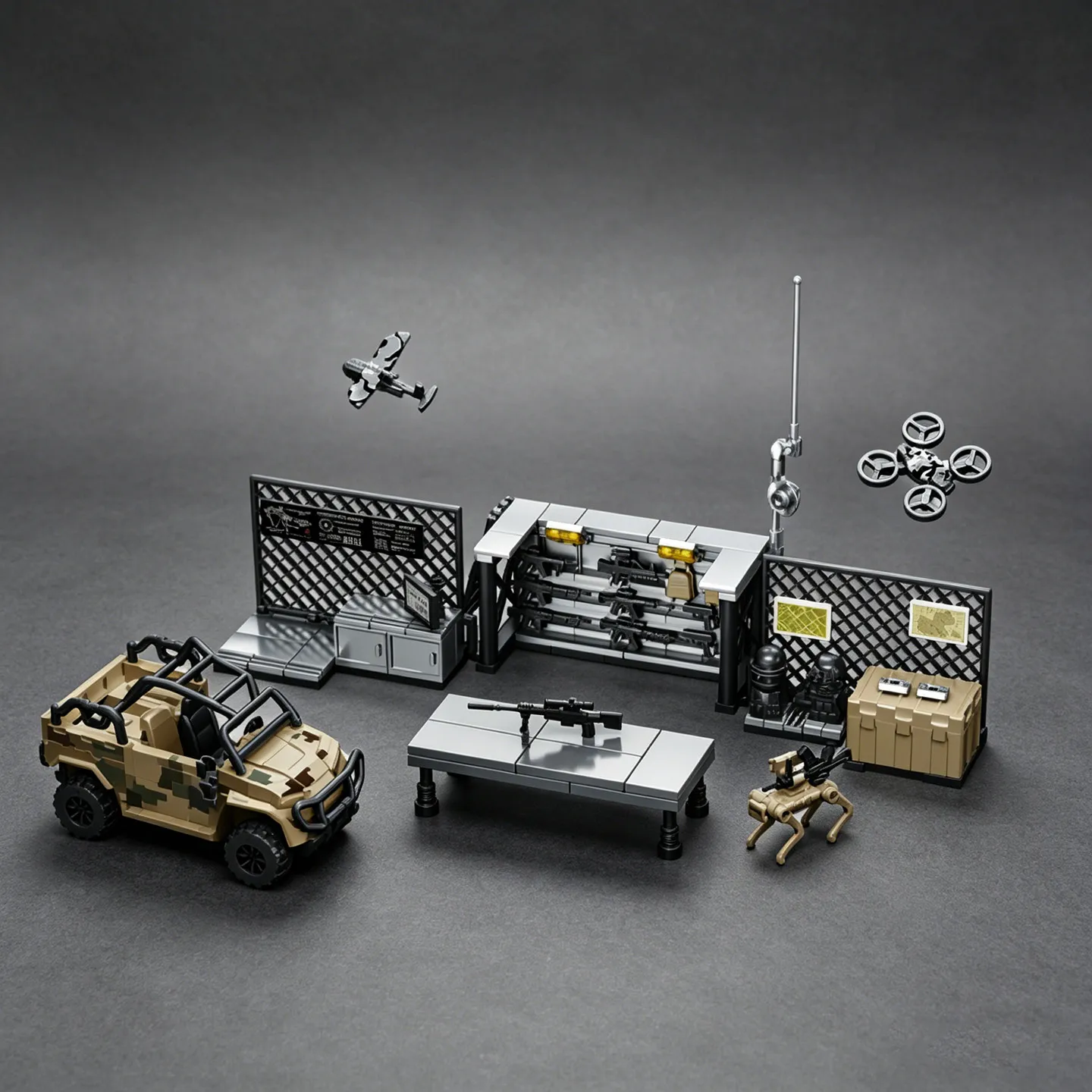 MOC Military Series Army Weapons and Equipment Collection Building Blocks Toy Base Guard Post Model Polaris Armored Vehicle
MOC Military Series Army Weapons and Equipment Collection Building Blocks Toy Base Guard Post Model Polaris Armored Vehicle