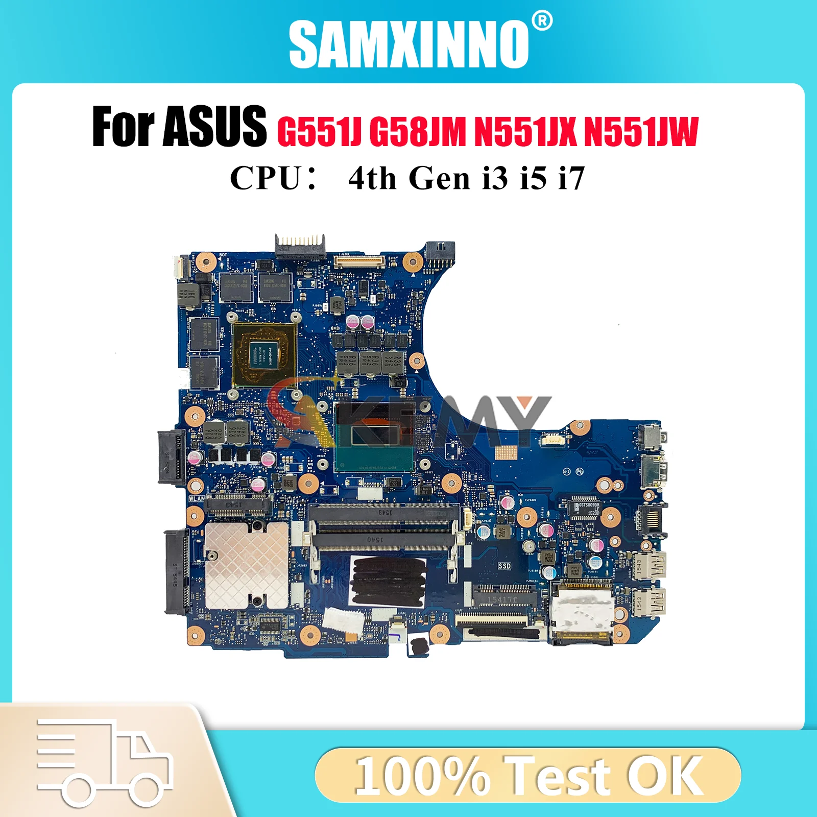 N551JM Материнская плата для ноутбука ASUS ROG N551JQ N551JX G58JM G551J N551JB N551J N551JK N551JM N551JW Материнская плата с процессором i3 i5 i7
N551JM Материнская плата для ноутбука ASUS ROG N551JQ N551JX G58JM G551J N551JB N551J N551JK N551JM N551JW Материнская плата с процессором i3 i5 i7