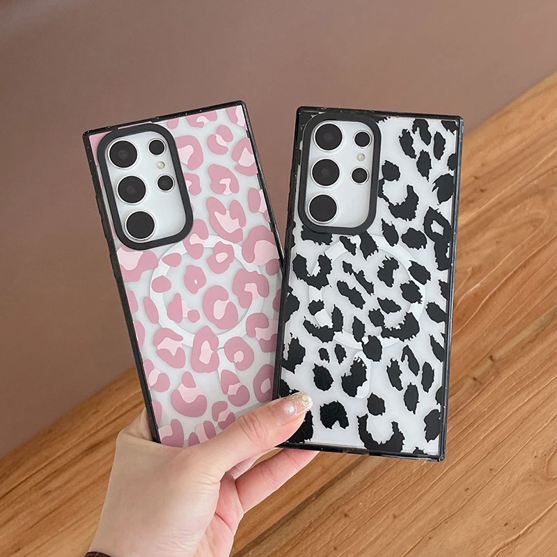 Leopard MagSafe Acrylic Black Border Case for Samsung Galaxy S22 S23 S24 Ultra S23+ S24 Plus Protective Shell
Leopard MagSafe Acrylic Black Border Case for Samsung Galaxy S22 S23 S24 Ultra S23+ S24 Plus Protective Shell