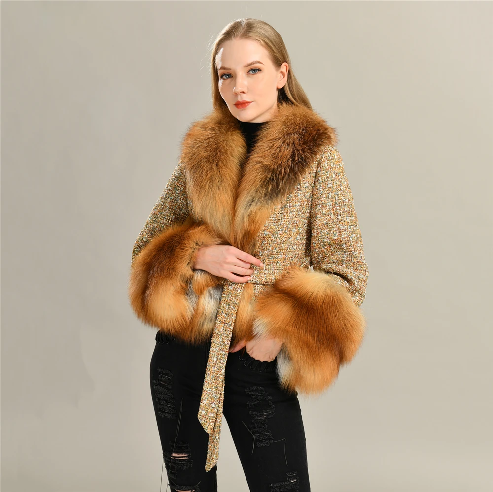 Роскошная Зимняя Повседневная Женская куртка Luxyonuo из натурального Лисьего меха с поясом Роскошная шерстяная верхняя одежда короткая стильная блестящая яркая Женская приталенная
Роскошная Зимняя Повседневная Женская куртка Luxyonuo из натурального Лисьего меха с поясом Роскошная шерстяная верхняя одежда короткая стильная блестящая яркая Женская приталенная