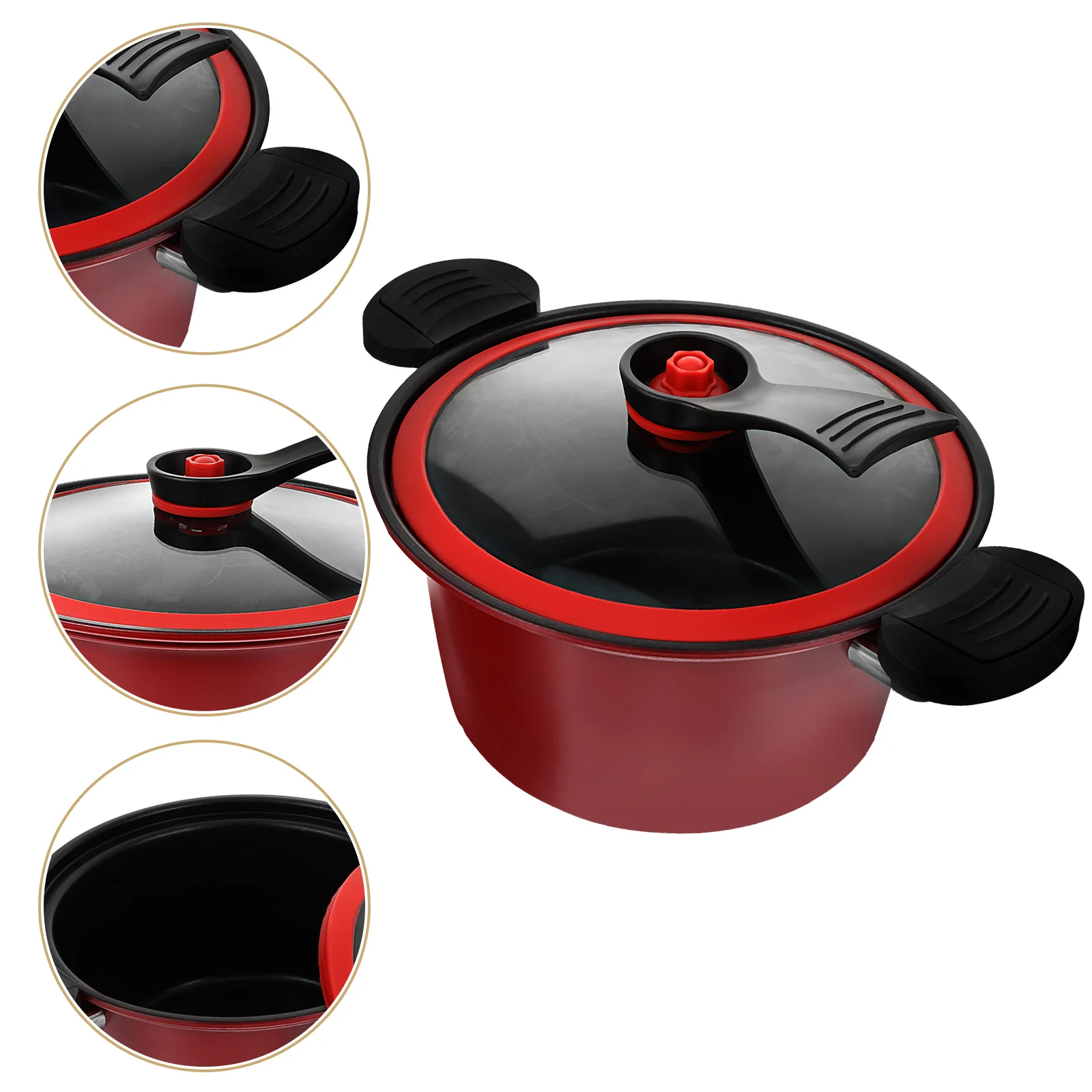 Micro Pressure Cooker Low Pot Cookware Non Stick Cooking Utensils Portable Kitchenware with Lid Electric
Micro Pressure Cooker Low Pot Cookware Non Stick Cooking Utensils Portable Kitchenware with Lid Electric