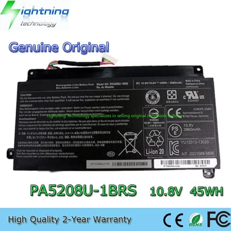 PA5208U-1BRS 10.8V 45Wh Original Notebook Battery for Toshiba Chromebook 2 CB30 CB35-B Satellite E45w L55W P55w
PA5208U-1BRS 10.8V 45Wh Original Notebook Battery for Toshiba Chromebook 2 CB30 CB35-B Satellite E45w L55W P55w
