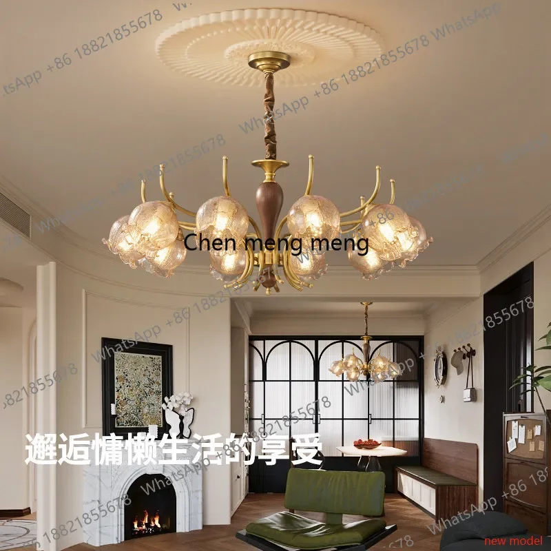 AB03All copper French medieval living room chandelier American retro, new dining room bedroom premium
AB03All copper French medieval living room chandelier American retro, new dining room bedroom premium