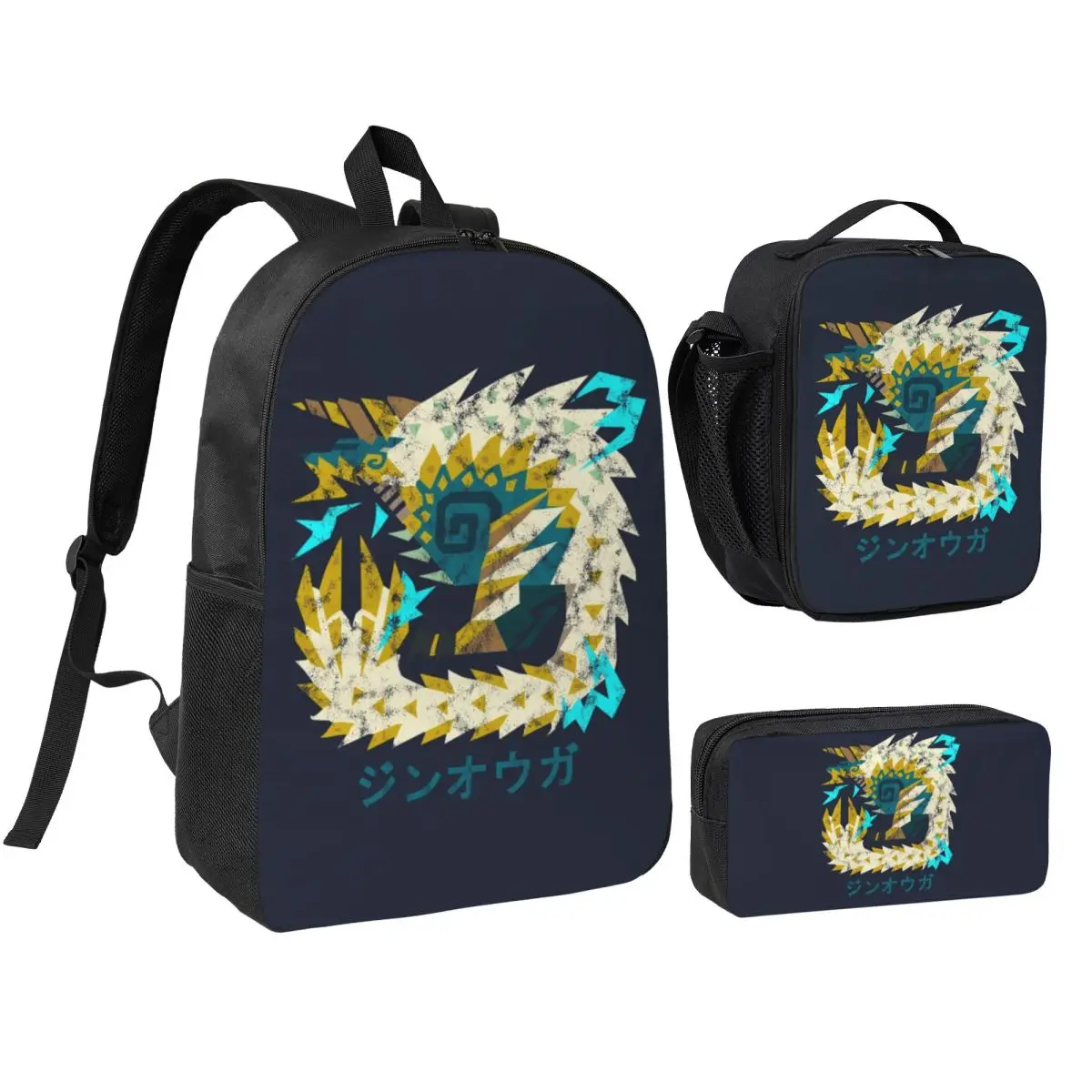 Monster Hunter World Iceborne Zinogre Backpack BookBag School Bag Laptop Shoulder Bags 3ps Insulated Lunch Bag Pencil Case
Monster Hunter World Iceborne Zinogre Backpack BookBag School Bag Laptop Shoulder Bags 3ps Insulated Lunch Bag Pencil Case