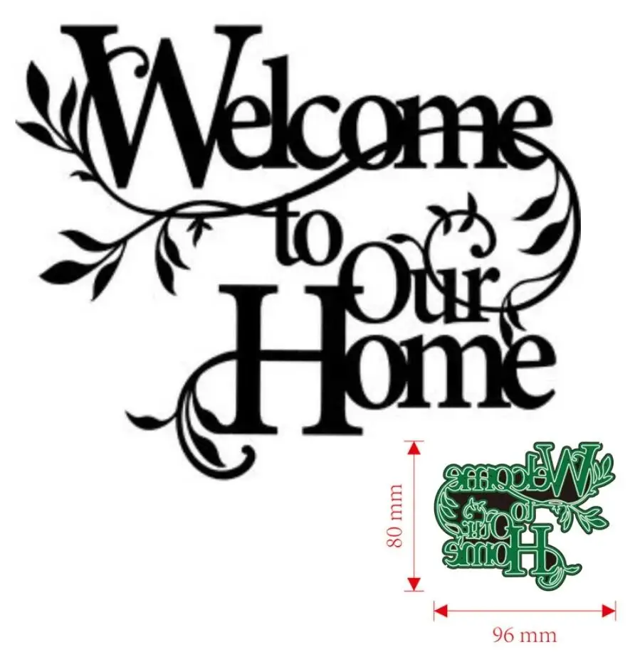 Welcome home metal cutting dies Scrapbooking decoration paper craft knife mould blade punch template Embossing stencils 1pcs
Welcome home metal cutting dies Scrapbooking decoration paper craft knife mould blade punch template Embossing stencils 1pcs