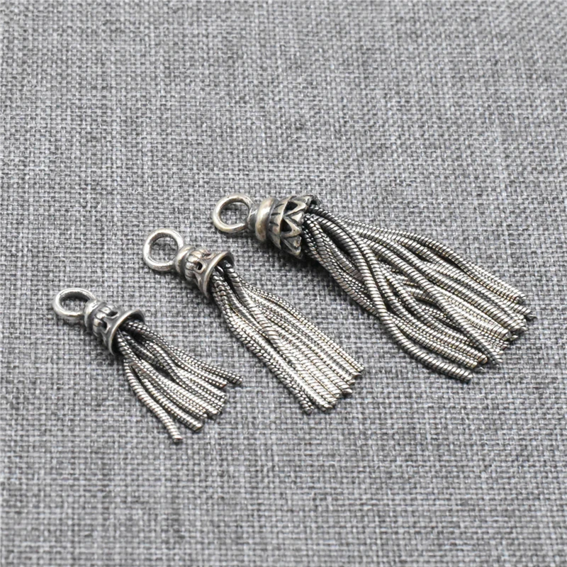 925 Sterling Silver Snake Chain Tassel Charm Pendant for Necklace Bracelet Earring
925 Sterling Silver Snake Chain Tassel Charm Pendant for Necklace Bracelet Earring