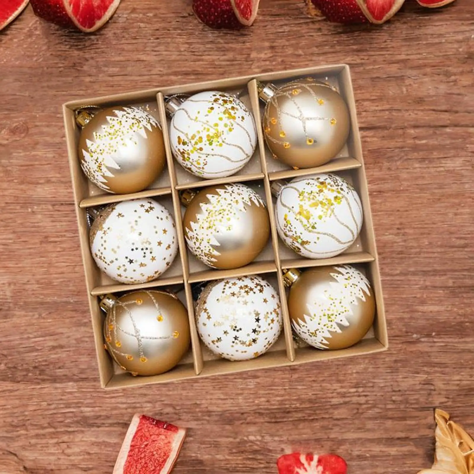 9 Pieces 6cm Christmas Ball Baubles Pendants for Fireplace Mantles Versatile
9 Pieces 6cm Christmas Ball Baubles Pendants for Fireplace Mantles Versatile