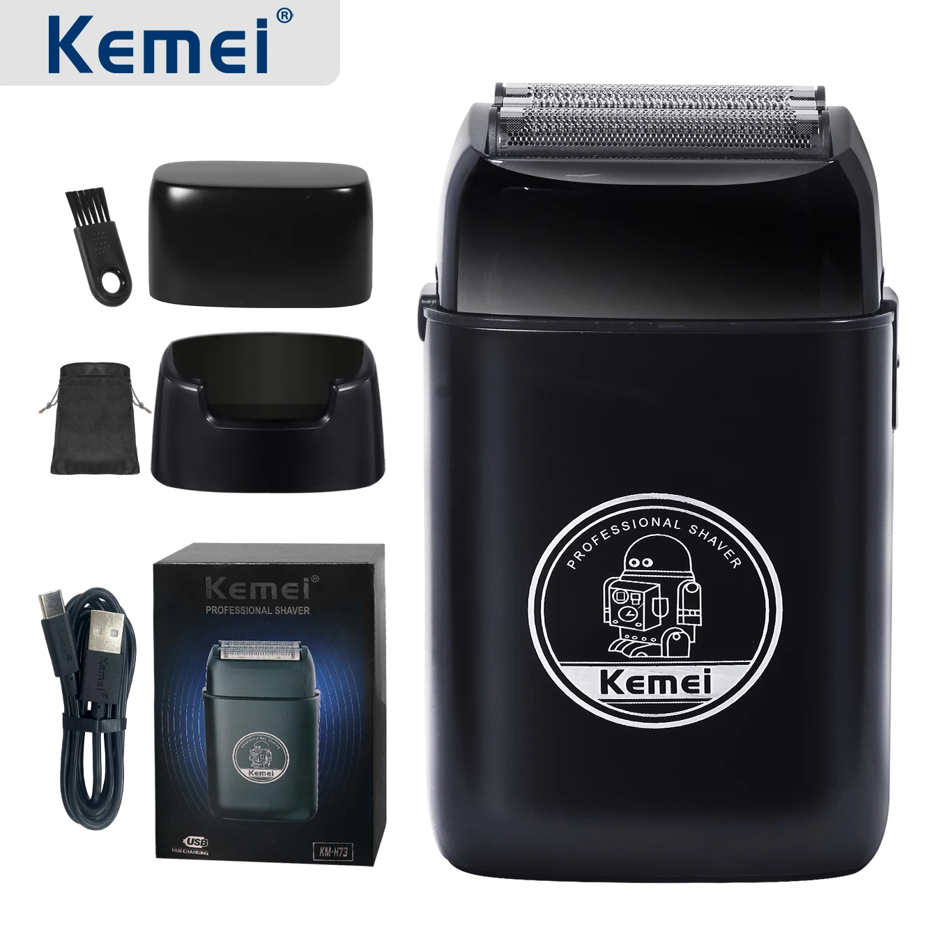 Kemei KM-H73 Shaver Professional Electric Razor Rechargeable Beard Trimmer Metal Razor Digital Display Shaving Machine For Men
Kemei KM-H73 Shaver Professional Electric Razor Rechargeable Beard Trimmer Metal Razor Digital Display Shaving Machine For Men