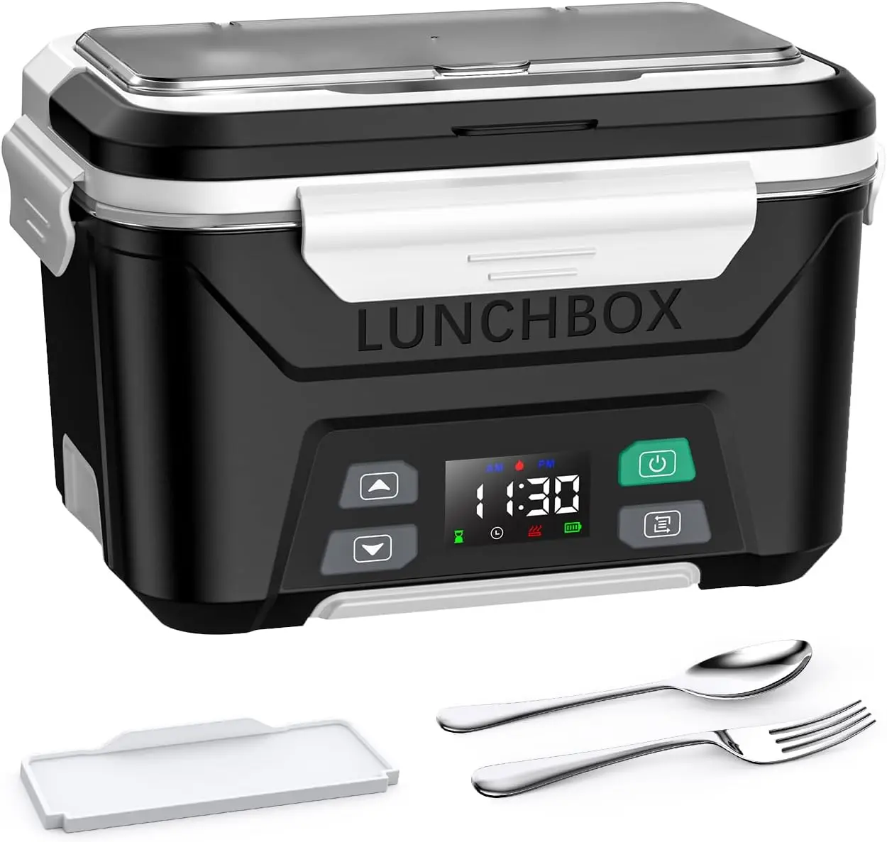 Cordless Electric Lunch Box with Battery, 5.5 Cups Portable Food Warmer, Auto Heating & Timer, Removable Tray
Cordless Electric Lunch Box with Battery, 5.5 Cups Portable Food Warmer, Auto Heating & Timer, Removable Tray