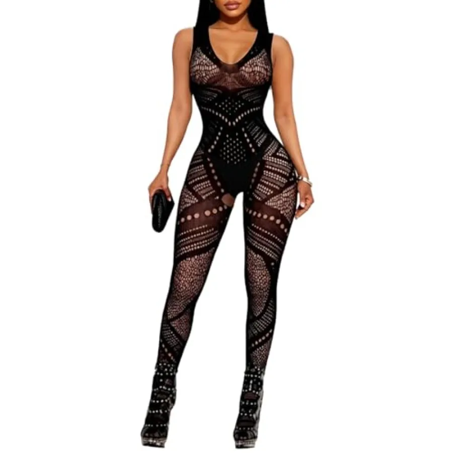 Womens Fishnet Bodystocking Plus Size Bodysuit Sexy Tights Soft Nightwear Lingerie
Womens Fishnet Bodystocking Plus Size Bodysuit Sexy Tights Soft Nightwear Lingerie