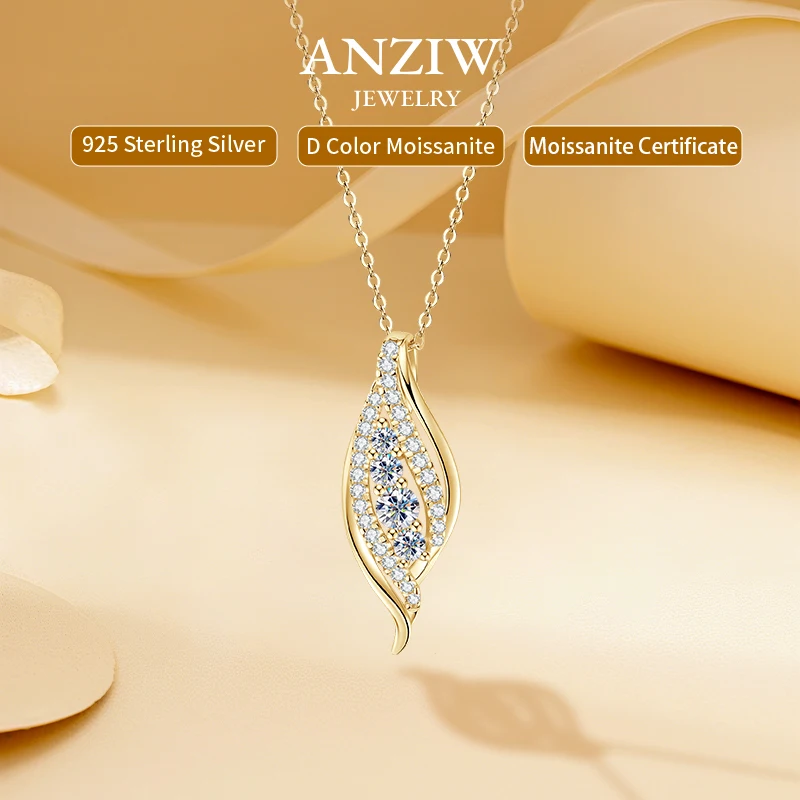 Anziw 2025 роскошные ожерелья с подвеской из муассанита для женщин, серебро 925 пробы в форме листа, ожерелья в форме капли воды, регулируемая цепочка, драгоценные камни, подарки
Anziw 2025 роскошные ожерелья с подвеской из муассанита для женщин, серебро 925 пробы в форме листа, ожерелья в форме капли воды, регулируемая цепочка, драгоценные камни, подарки