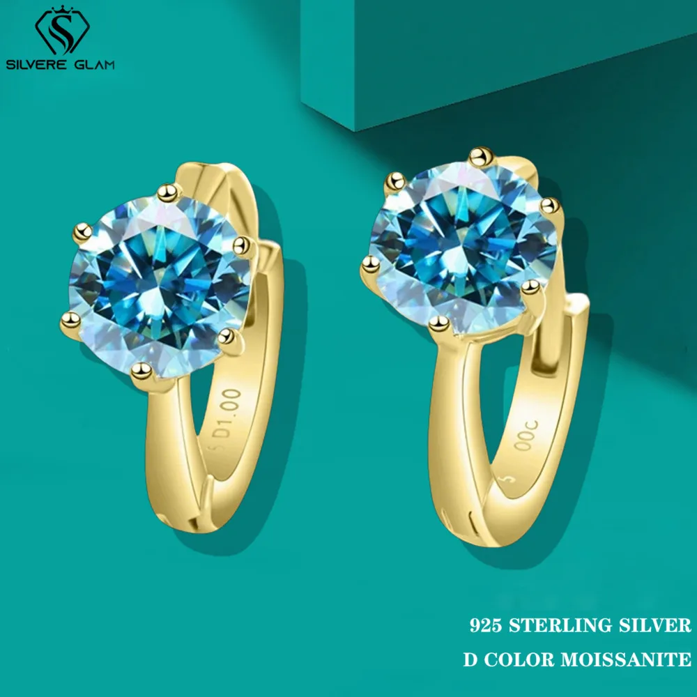 TY Classic 925 Sterling Silver Moissanite Women's Earrings Clip Round Six-prong Simple Fashionable Earrings Valentine's Day Gift
TY Classic 925 Sterling Silver Moissanite Women's Earrings Clip Round Six-prong Simple Fashionable Earrings Valentine's Day Gift