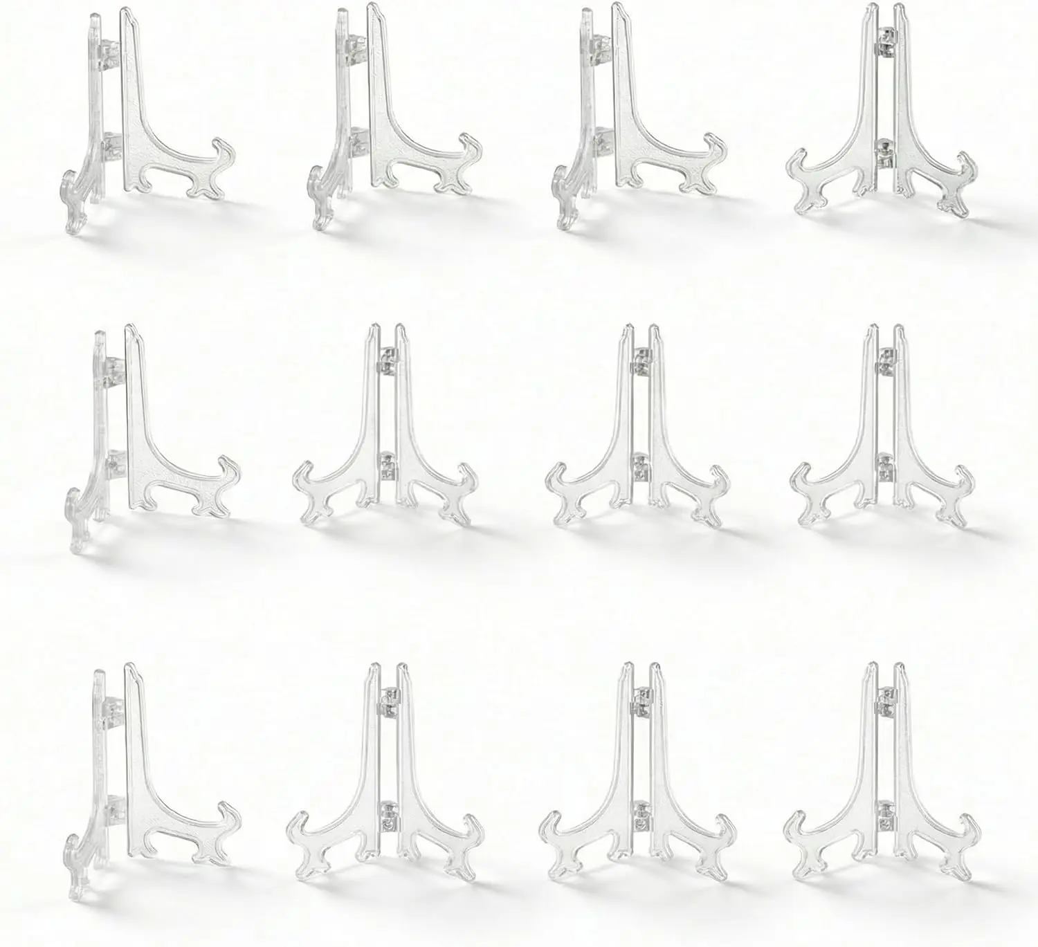 Clear Plastic Mini Easels for Display - 12 Pack, 3 Inch
Clear Plastic Mini Easels for Display - 12 Pack, 3 Inch
