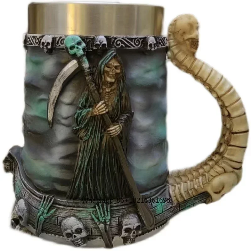 Creative large capacity Phantom Vincent 304 stainless steel resin beer, high-end tea cups, personalized wine glasses
Creative large capacity Phantom Vincent 304 stainless steel resin beer, high-end tea cups, personalized wine glasses