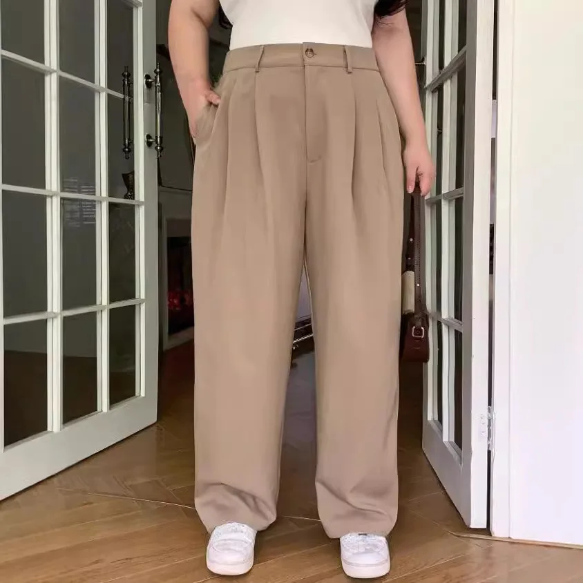 Temu2025 Women's Large Size Solid Color Casual 100 Fold Straight Tube High Waist Loose Fat Mm
Temu2025 Women's Large Size Solid Color Casual 100 Fold Straight Tube High Waist Loose Fat Mm