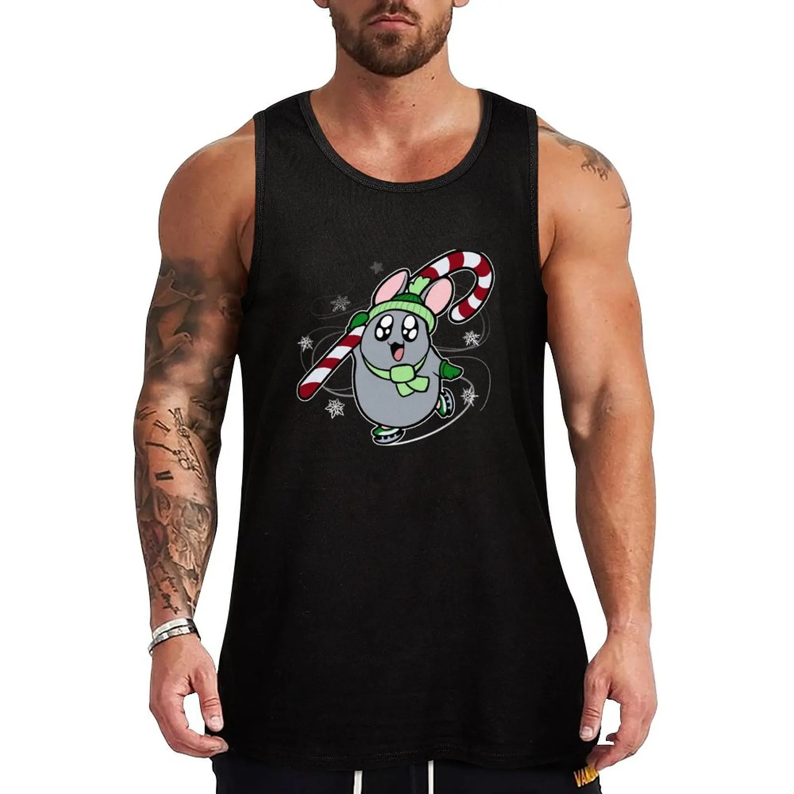 Ham Skating with Candy Cane Tank Top Essential Tank Top Cotton Casual Sleeveless Undershirt
Ham Skating with Candy Cane Tank Top Essential Tank Top Cotton Casual Sleeveless Undershirt