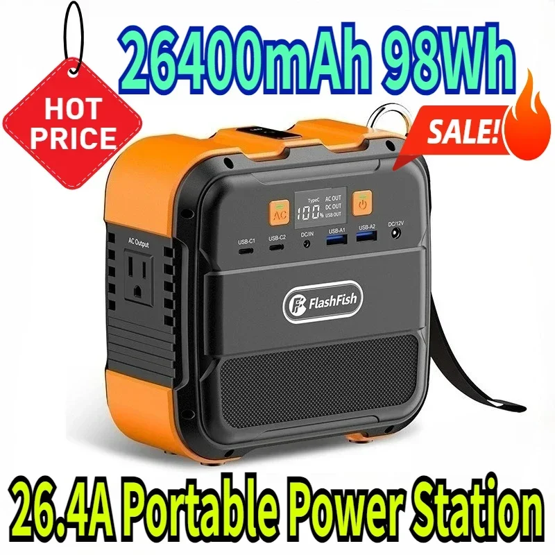 26.4A Rechargeable Portable Power Station 98Wh Solar Generator Power Bank LED for Airplane Camping Drone Laptop lithium battery
26.4A Rechargeable Portable Power Station 98Wh Solar Generator Power Bank LED for Airplane Camping Drone Laptop lithium battery