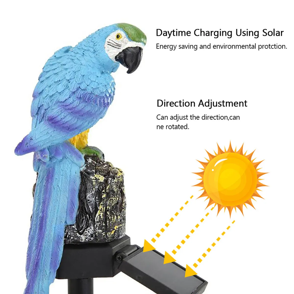 1pcs Solar Parrot Shape Led Landscape Lamp Outdoor Garden Lights For Pathway Yard Walkway Warm White 8-10H Waterproof
1pcs Solar Parrot Shape Led Landscape Lamp Outdoor Garden Lights For Pathway Yard Walkway Warm White 8-10H Waterproof