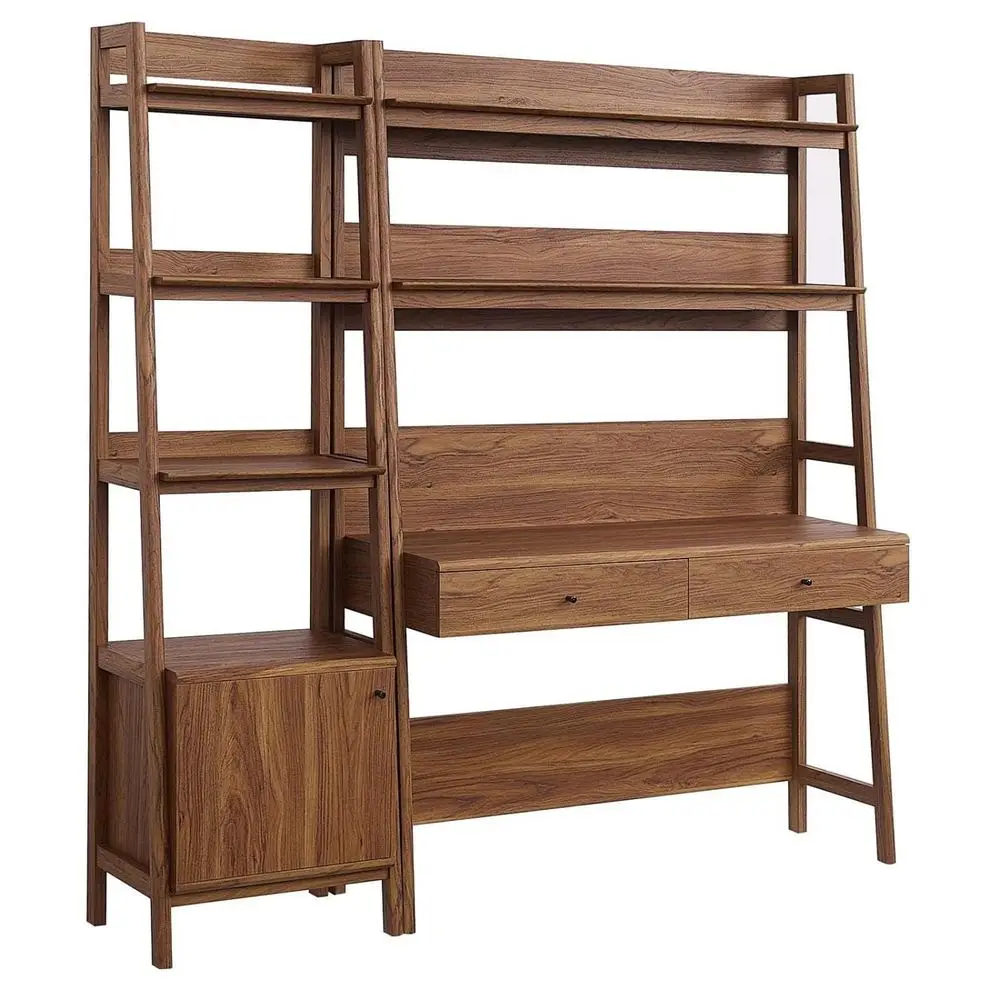 2Piece Home Office Desk and Bookshelf Display Case in Walnut
2Piece Home Office Desk and Bookshelf Display Case in Walnut
