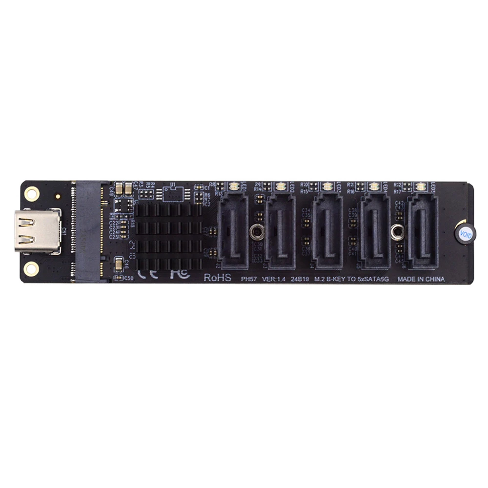 CableCC 10 Гбит/с Type-C с интерфейсом USB Type-C и 5 портами SATA 6 Гбит/с NGFF ключ B + M адаптер конвертер PM порт множитель переключатель JMB575 JMS580
CableCC 10 Гбит/с Type-C с интерфейсом USB Type-C и 5 портами SATA 6 Гбит/с NGFF ключ B + M адаптер конвертер PM порт множитель переключатель JMB575 JMS580
