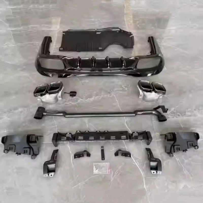 Задняя накладка на выхлопную трубу для Mercedes-Benz C-Class W206 Coupe, обновление до стиля C63, материал PP, двойные выхлопные трубы
Задняя накладка на выхлопную трубу для Mercedes-Benz C-Class W206 Coupe, обновление до стиля C63, материал PP, двойные выхлопные трубы