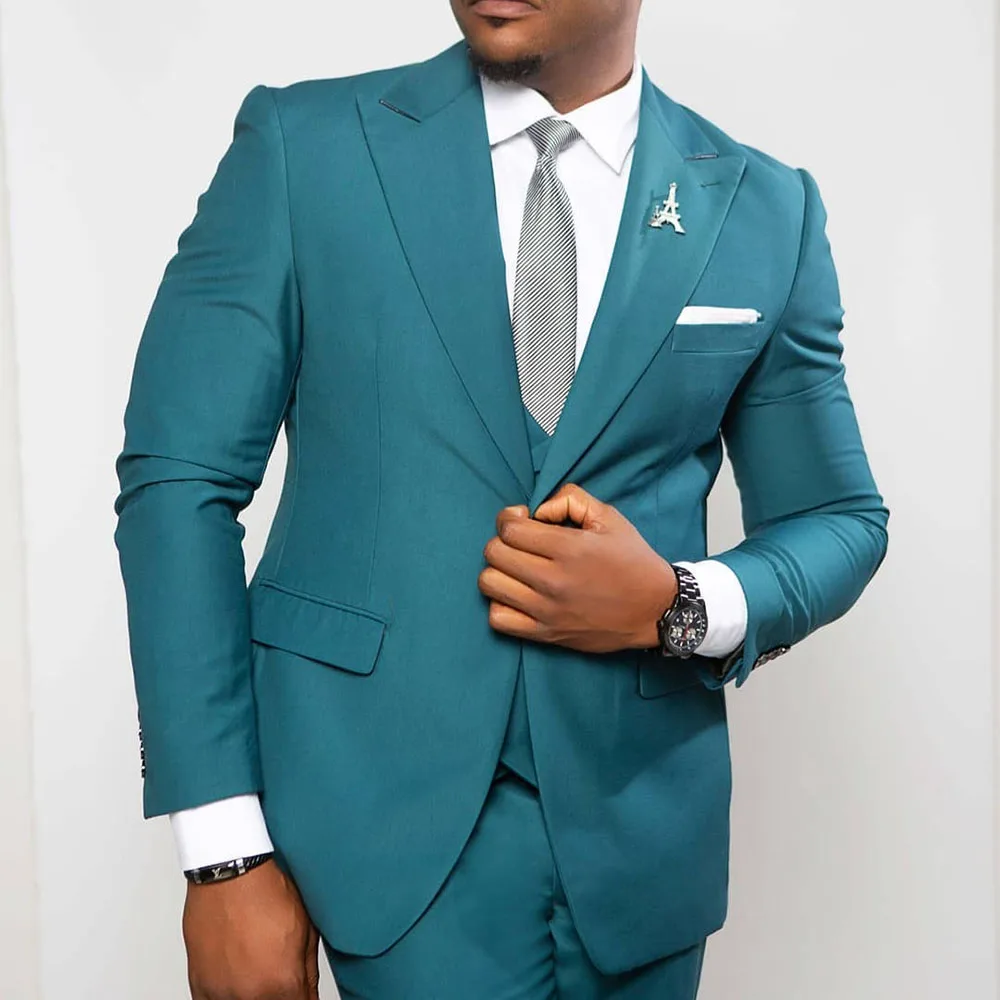 Fashion One Button Men Suits Slim Fit Solid Color 3 Piece Jacket Pants Vest Male Clothing Customized Prom Party Costume Homme
Fashion One Button Men Suits Slim Fit Solid Color 3 Piece Jacket Pants Vest Male Clothing Customized Prom Party Costume Homme