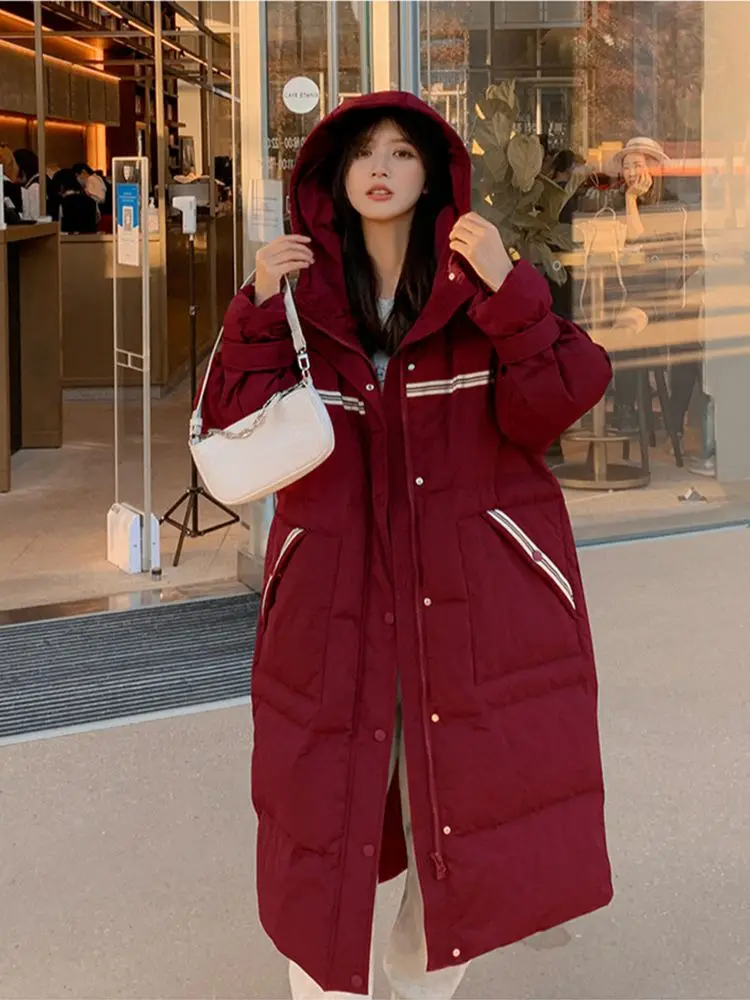 2023 winter Loose hooded padded jacket for women over-the-knee fashion chic oversized cotton padded parka female outerwear Y3163
2023 winter Loose hooded padded jacket for women over-the-knee fashion chic oversized cotton padded parka female outerwear Y3163