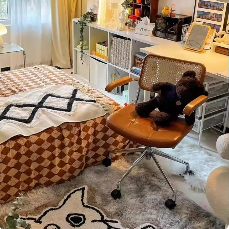 Medieval Rattan Computer Chair with Back Support Adjustable Swivel Office Chair Ergonomic Desk Chairs Comfortable Writing Seat
Medieval Rattan Computer Chair with Back Support Adjustable Swivel Office Chair Ergonomic Desk Chairs Comfortable Writing Seat