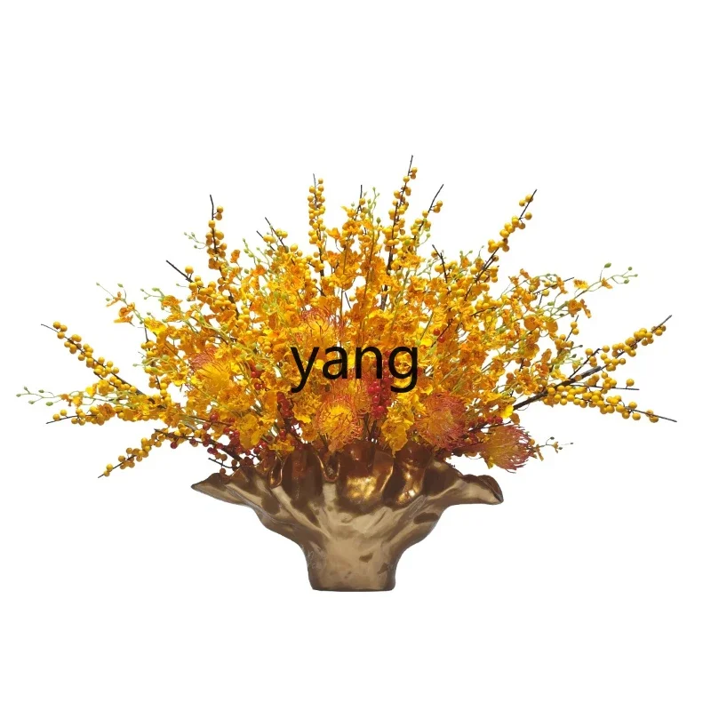 ltt new Chinese-style entrance fake flower decoration orange-gold flower art simulation plant large bonsai
ltt new Chinese-style entrance fake flower decoration orange-gold flower art simulation plant large bonsai