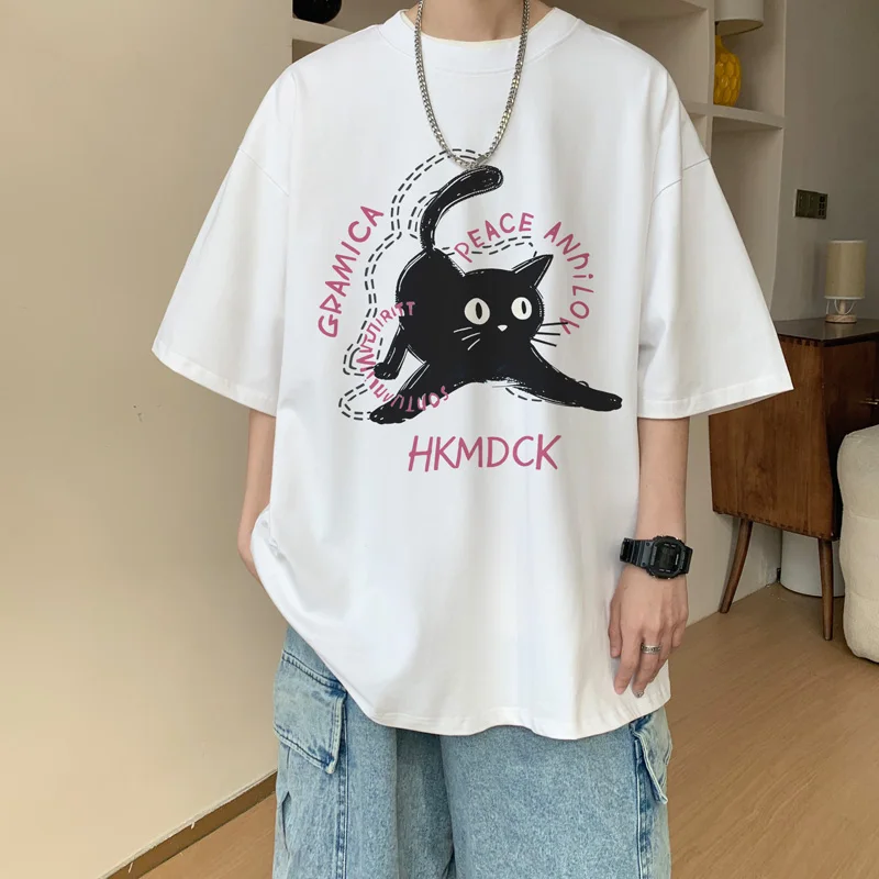Mens Oversized T Shirt White 5XL Men's Cotton T-shirts Summer Casual Wear Fashion Cat Print Tee Shirts for Men Male Clothes
Mens Oversized T Shirt White 5XL Men's Cotton T-shirts Summer Casual Wear Fashion Cat Print Tee Shirts for Men Male Clothes