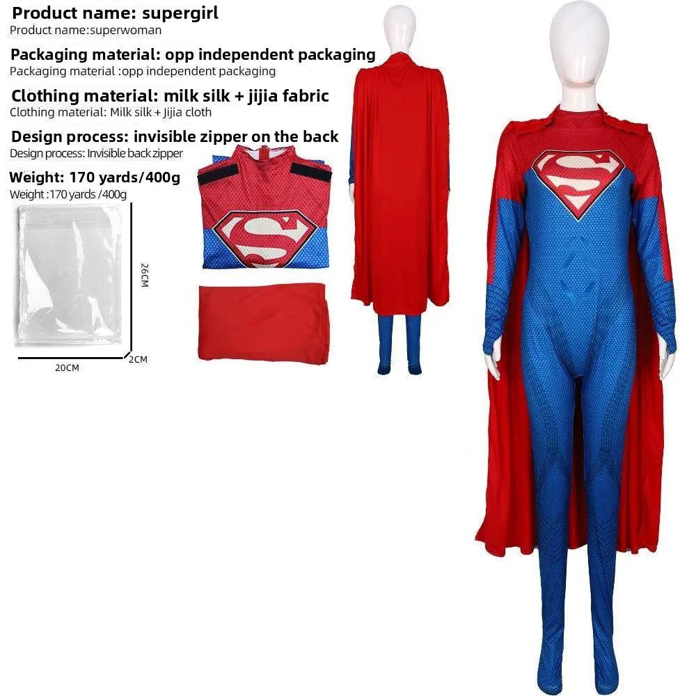 Supergirl Women's Cosplay Suit Tight One-Piece Costume loween Stage Performance Play Dr Spring 2025 No Brand Registered...
Supergirl Women's Cosplay Suit Tight One-Piece Costume loween Stage Performance Play Dr Spring 2025 No Brand Registered...