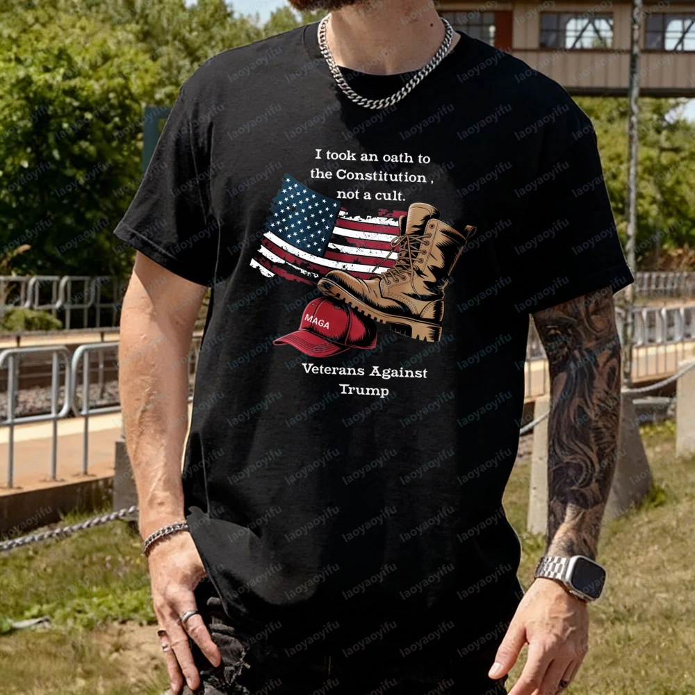 Veteran Oath To Constitution T-Shirt America Flag Combat Boots Patriotic Casual Cotton Tee Vintage Fashion Streetwear for Men's
Veteran Oath To Constitution T-Shirt America Flag Combat Boots Patriotic Casual Cotton Tee Vintage Fashion Streetwear for Men's