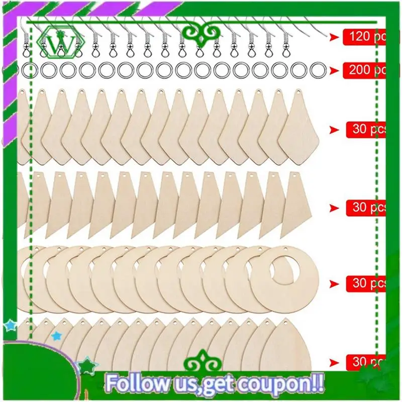 Latest-240 Pieces Wood Earring Pendant Unfinished Wooden Blanks With 240 Earring Hooks For Earrings Jewelry DIY Craft Making
Latest-240 Pieces Wood Earring Pendant Unfinished Wooden Blanks With 240 Earring Hooks For Earrings Jewelry DIY Craft Making