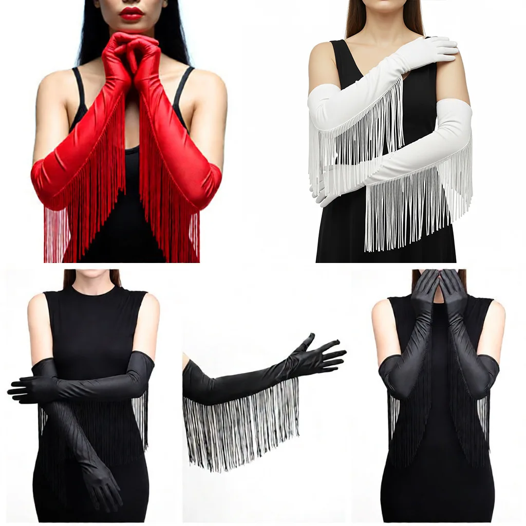 55x10cm Long Fringed Gloves for Women Sexy Stage Performance Bridesmaid and Wedding Dress Accessories Party Props
55x10cm Long Fringed Gloves for Women Sexy Stage Performance Bridesmaid and Wedding Dress Accessories Party Props