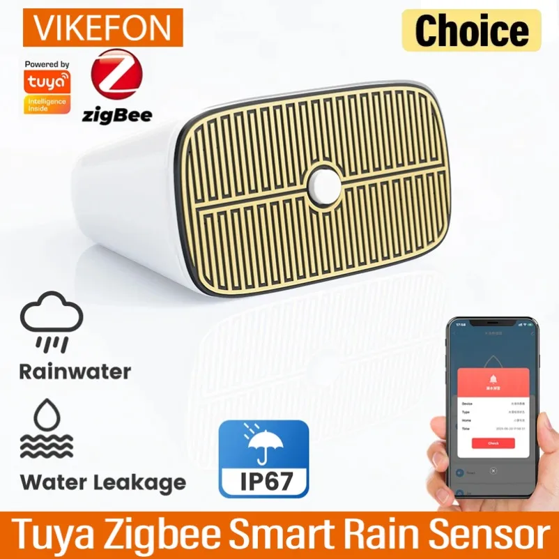 Tuya Zigbee Smart Rain Sensor IP67 For Outdoor Wireless Real-Time Rain Detection With Waterproof Design, Zigbee Hub Require
Tuya Zigbee Smart Rain Sensor IP67 For Outdoor Wireless Real-Time Rain Detection With Waterproof Design, Zigbee Hub Require