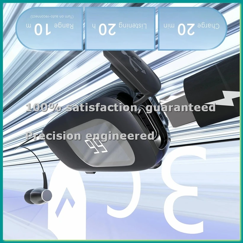 Беспроводные Bluetooth-наушники-гарнитура Business Clip V5.4 с LCD-дисплеем и шумоподавлением для звонков, цвет матовый черный Lotus - VVNB
Беспроводные Bluetooth-наушники-гарнитура Business Clip V5.4 с LCD-дисплеем и шумоподавлением для звонков, цвет матовый черный Lotus - VVNB