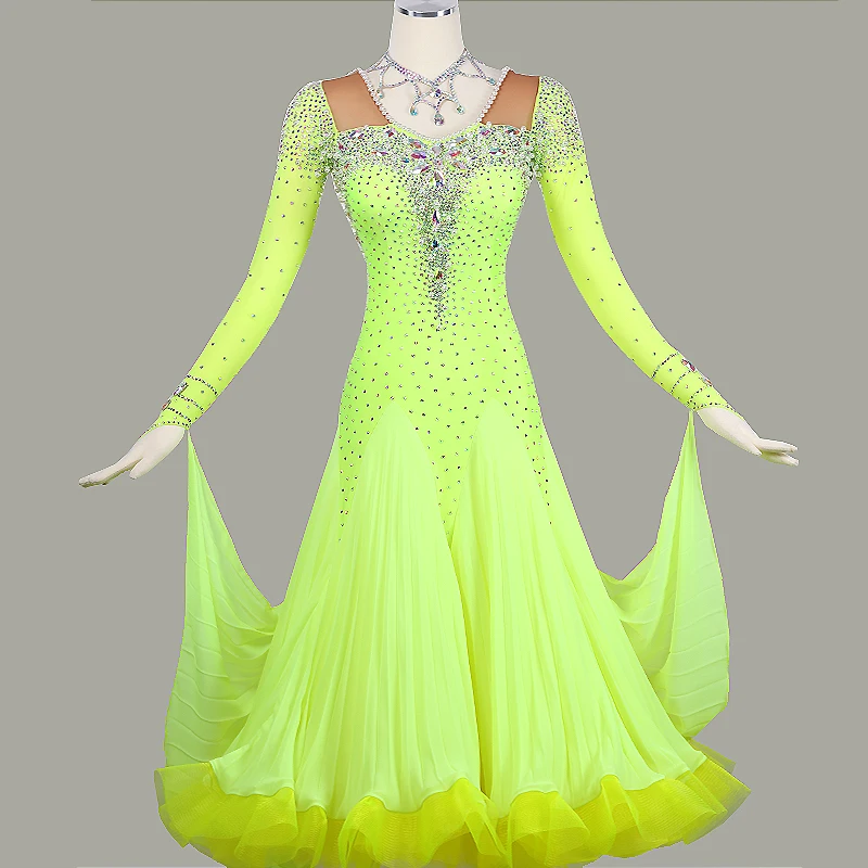 Ballroom Dance Competition Dress Customsized Adult Children Waltz Social Dancing Wear Skirt for Women Ballroom Stage Dresses
Ballroom Dance Competition Dress Customsized Adult Children Waltz Social Dancing Wear Skirt for Women Ballroom Stage Dresses