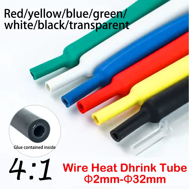 5Meter 4:1 Heat Shrink Tube With Glue Thermoretractile Heat Shrinkable Tubing Dual Wall Heat Shrink Tubing 6 8 12 16 24 32mm
5Meter 4:1 Heat Shrink Tube With Glue Thermoretractile Heat Shrinkable Tubing Dual Wall Heat Shrink Tubing 6 8 12 16 24 32mm