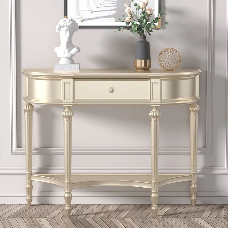 French vintage Console table aesthetic decorative living room Console table light luxury entrance consola recibidor furniture
French vintage Console table aesthetic decorative living room Console table light luxury entrance consola recibidor furniture