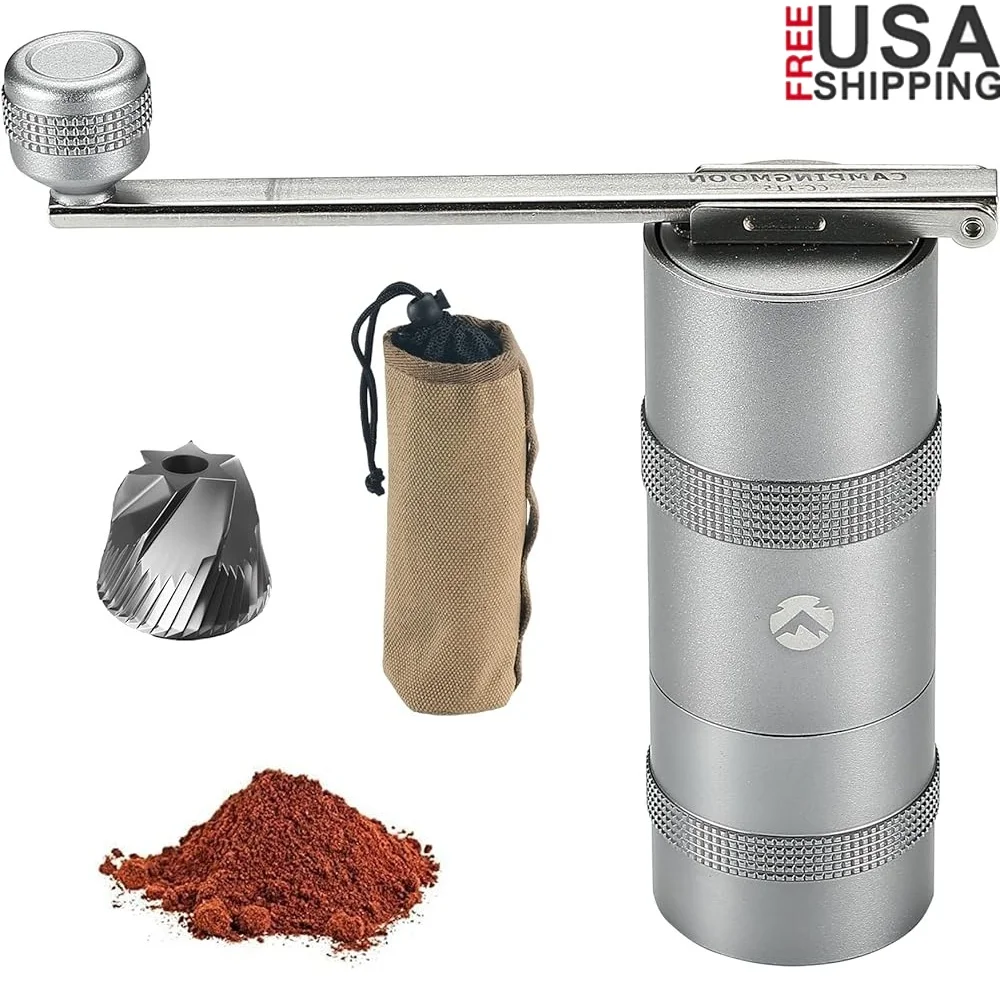 Manual Coffee Grinder Portable Stainless Steel Handheld Coffee Mill Compact Folding Handle Adjustable Grind Size Espresso French
Manual Coffee Grinder Portable Stainless Steel Handheld Coffee Mill Compact Folding Handle Adjustable Grind Size Espresso French